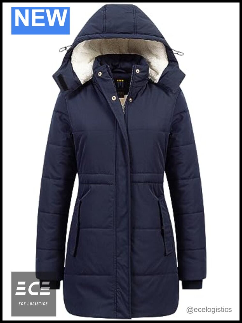 Women's Thicken Sherpa Lined Puffer Winter Coat Removable Hood